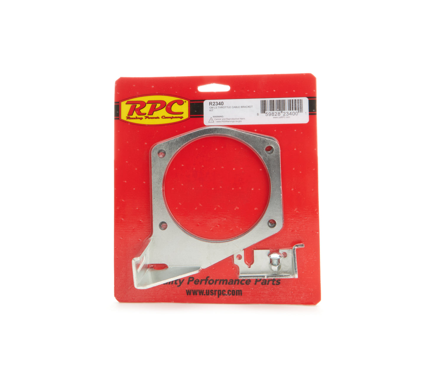 Racing Power Co-Packaged LS Throttle Cable Brackt Silver RPCR2340