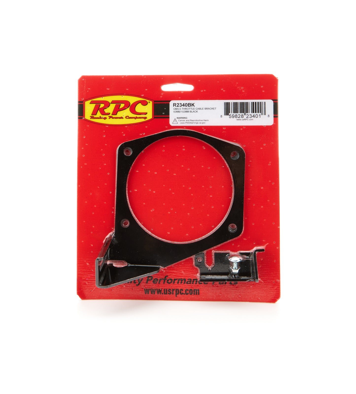 Racing Power Co-Packaged LS Throttle Cable Brackt Black RPCR2340BK