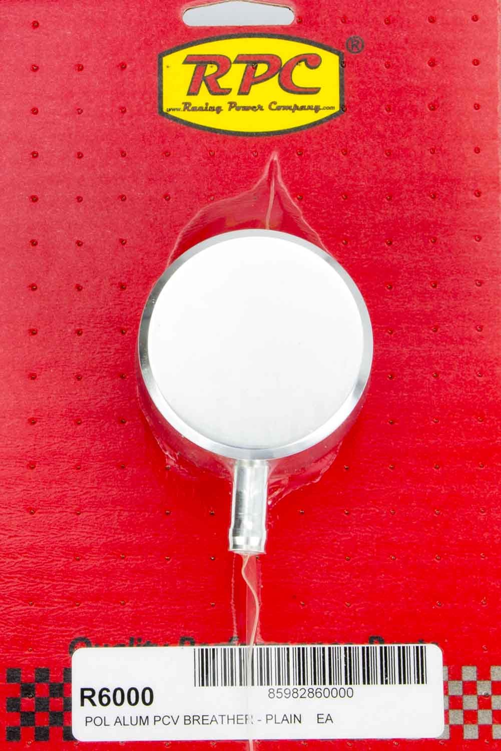 Racing Power Co-Packaged Alum Plain PCV Breather Polished MPN RPCR6000