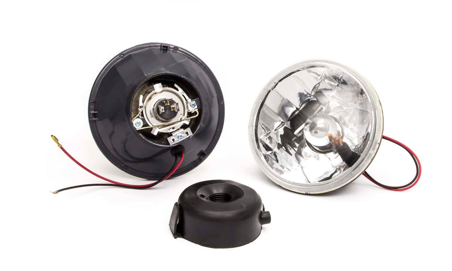 Racing Power Co-Packaged 5.75in Headlight w/H4 Bulb and Turn Signal MPN RPCR7400 For Universal use