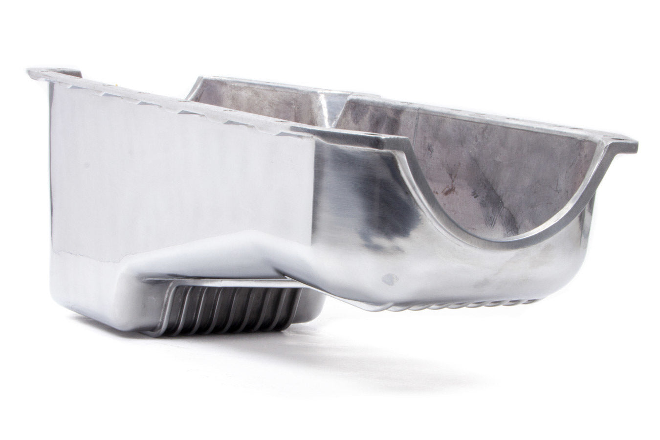 Racing Power Co-Packaged 55-79 SBC Alum Stock Oil Pan Polished MPN RPCR8442 For Chevy
