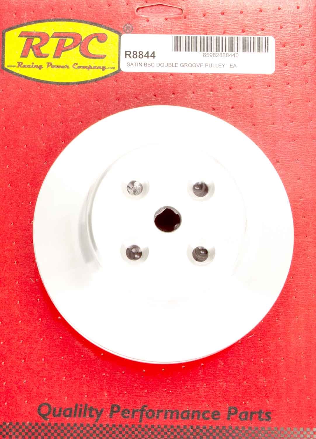Racing Power Co-Packaged BBC 2 Groove Satin Alum Long W/PPPulley MPN RPCR8844 For Chevy