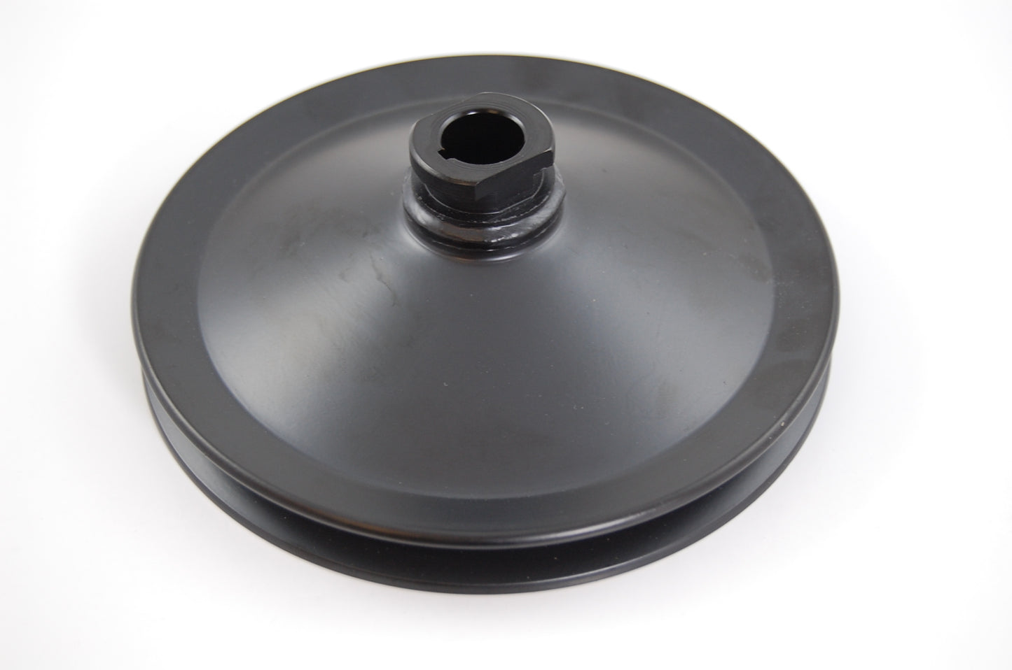 Racing Power Co-Packaged 283/327 GM SB Power Stee ring Pulley Black MPN RPCR8946B