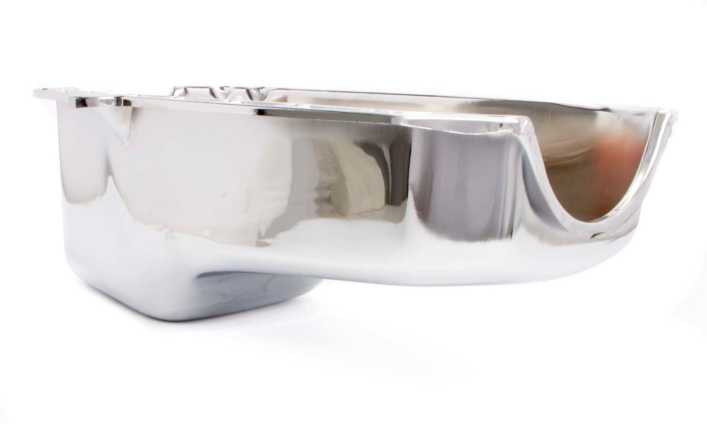 Racing Power Co-Packaged 80-85 SBC Steel Stock Oil Pan Chrome MPN RPCR9092 For Chevy