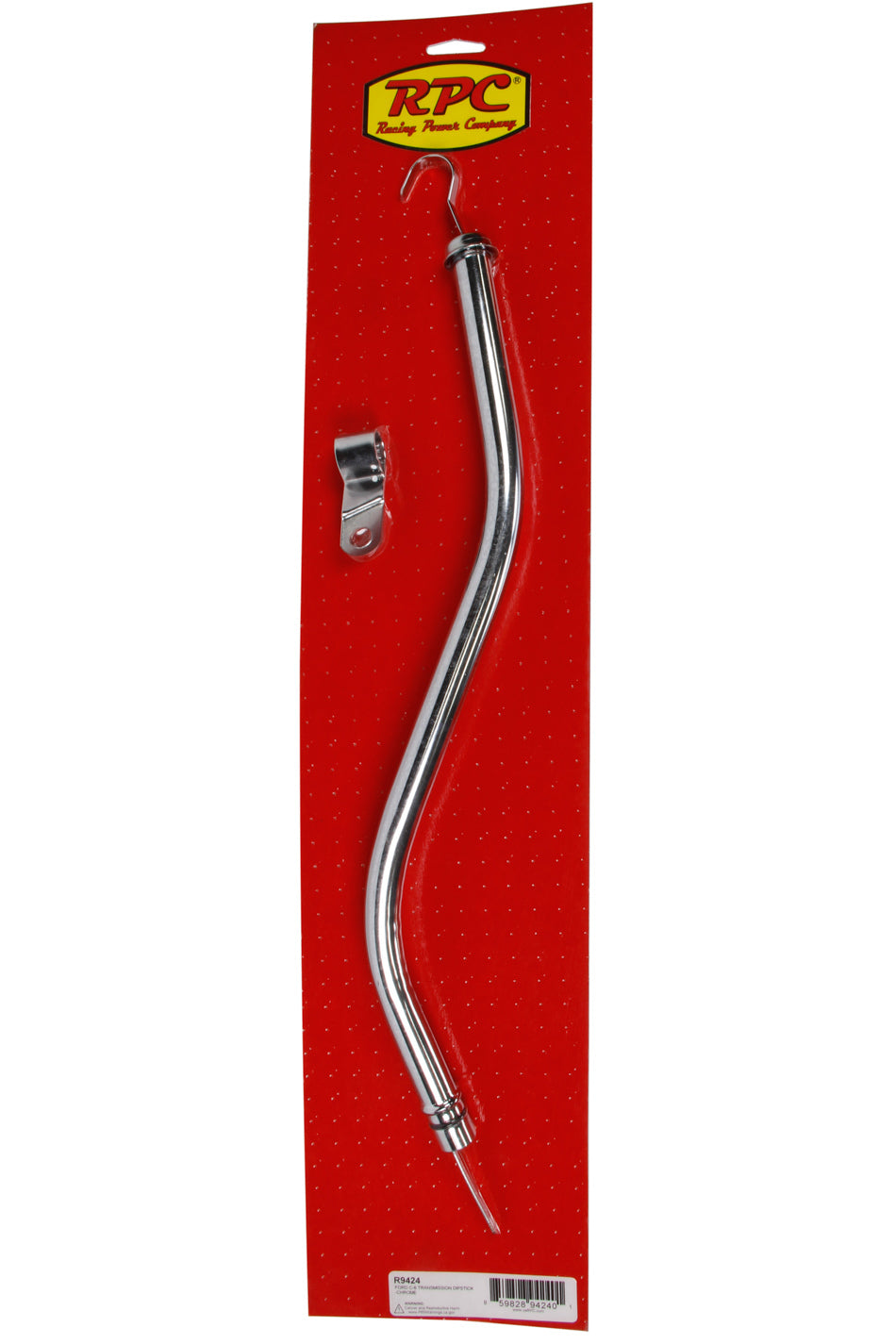Racing Power Co-Packaged Ford C-6 Transmission Dipstick -Chrome MPN RPCR9424