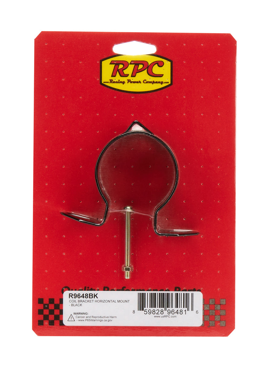 Racing Power Co-Packaged Coil Bracket Horizontal Mount Black RPCR9648BK