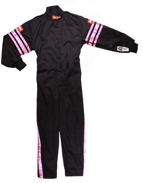 Racequip Black Suit Single Layer Kids XX-Large Pink Trim MPN RQP1950897