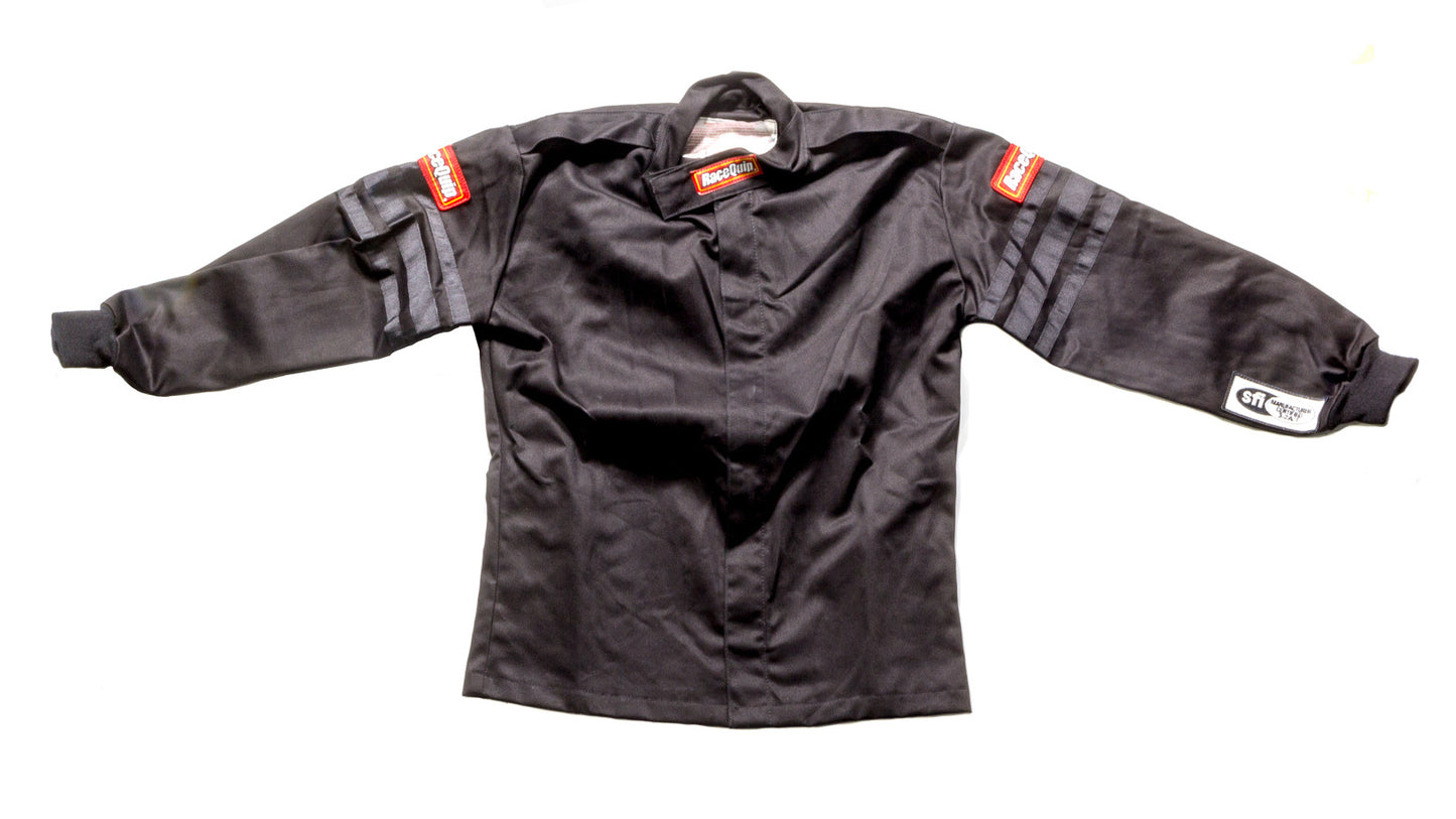 Racequip Black Jacket Kids Single Layer Large Black Trim MPN RQP1969995