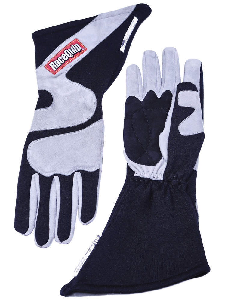 Racequip Gloves Outseam Black/ Gray X-Large SFI-5 MPN RQP358606