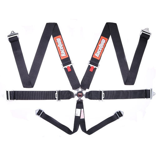 Racequip 6pt Harness Camlock SFI P/D Sportsman Black MPN RQP743003