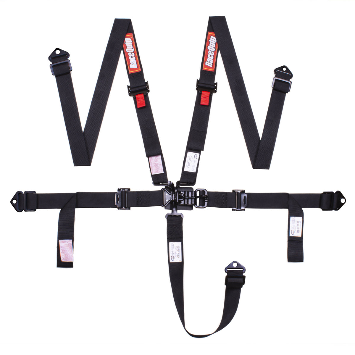 Racequip Harness 5pt L&L 2in P/D Lap Black SFI 16.1 MPN RQP811001