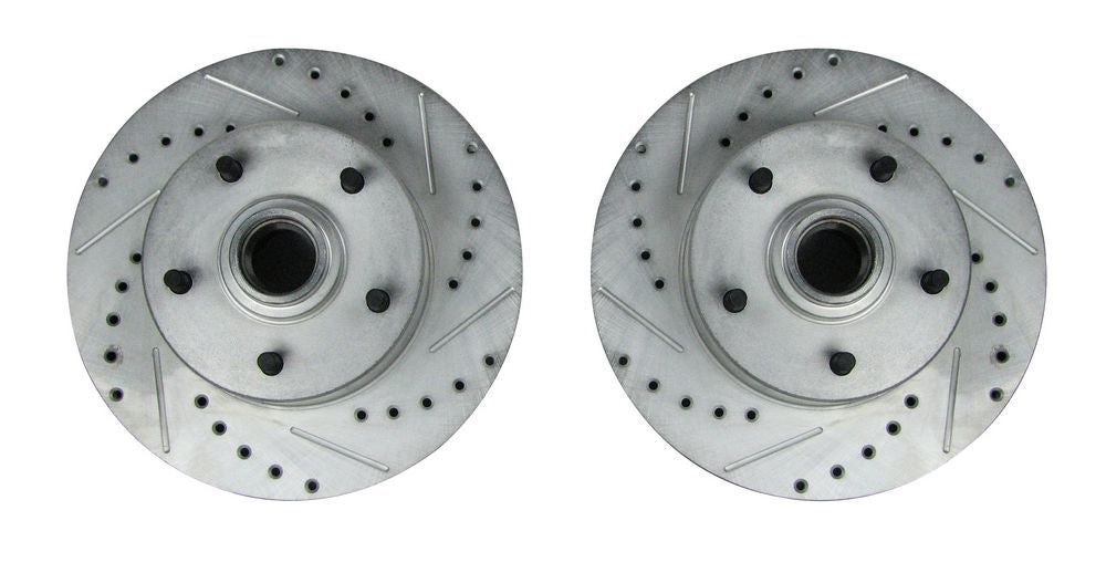 Right Stuff Detailing Front Rotor Drilled & S lotted Zinc Washed Pr. MPN RSDBR02ZDC