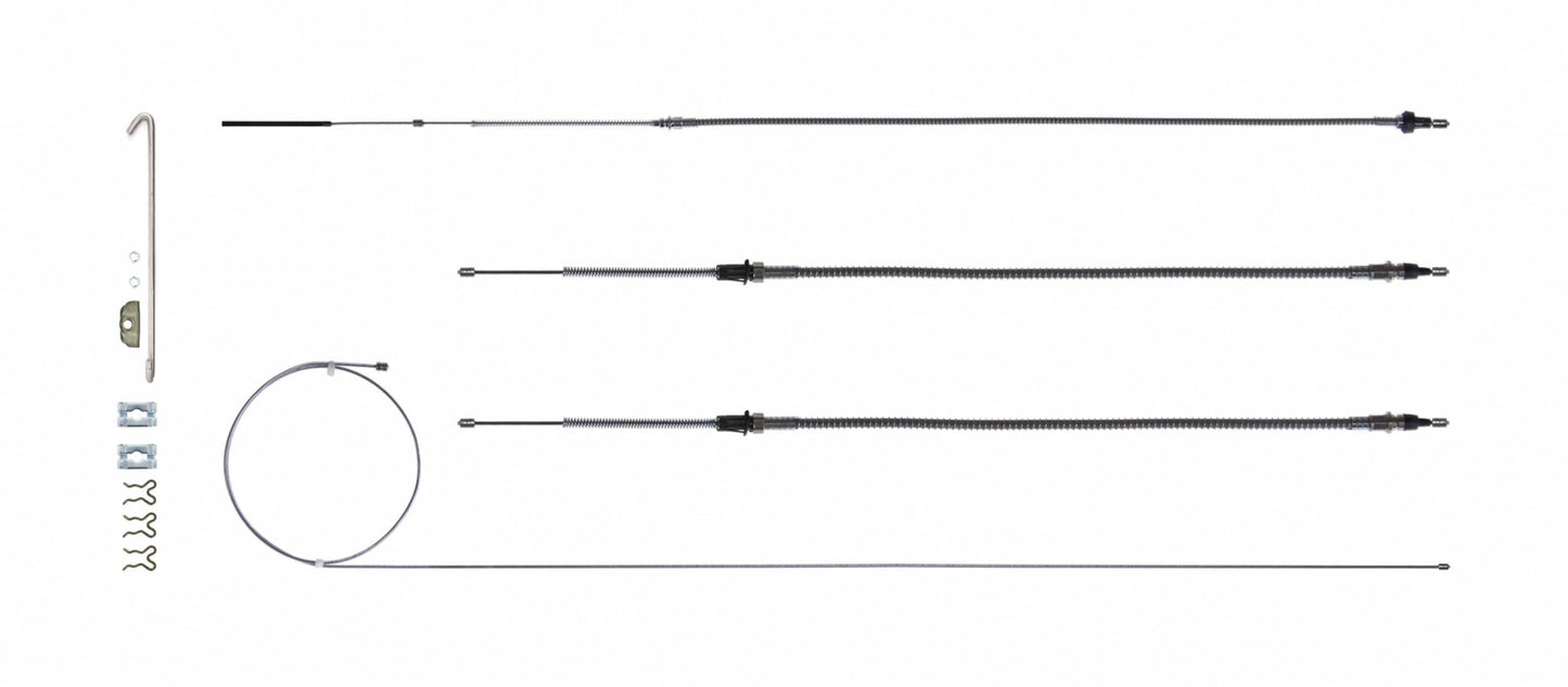 Right Stuff Detailing Brake Cable Set w/Hardwa re 68-69 Camaro Stainles MPN RSDRSBCF02S For GM F-Body 1968-69