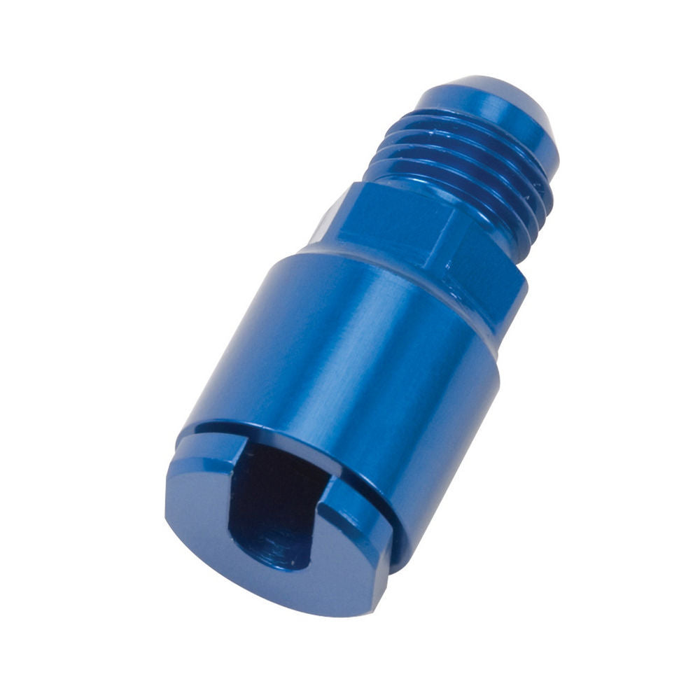 Russell EFI Fuel Fitting 6an Male to 1/4 Female Blue RUS641300