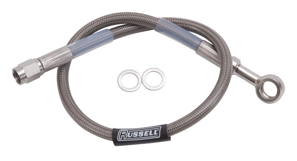 Russell 15in DOT Endura Brk Hose 10mm Banjo to #3 Str RUS657032