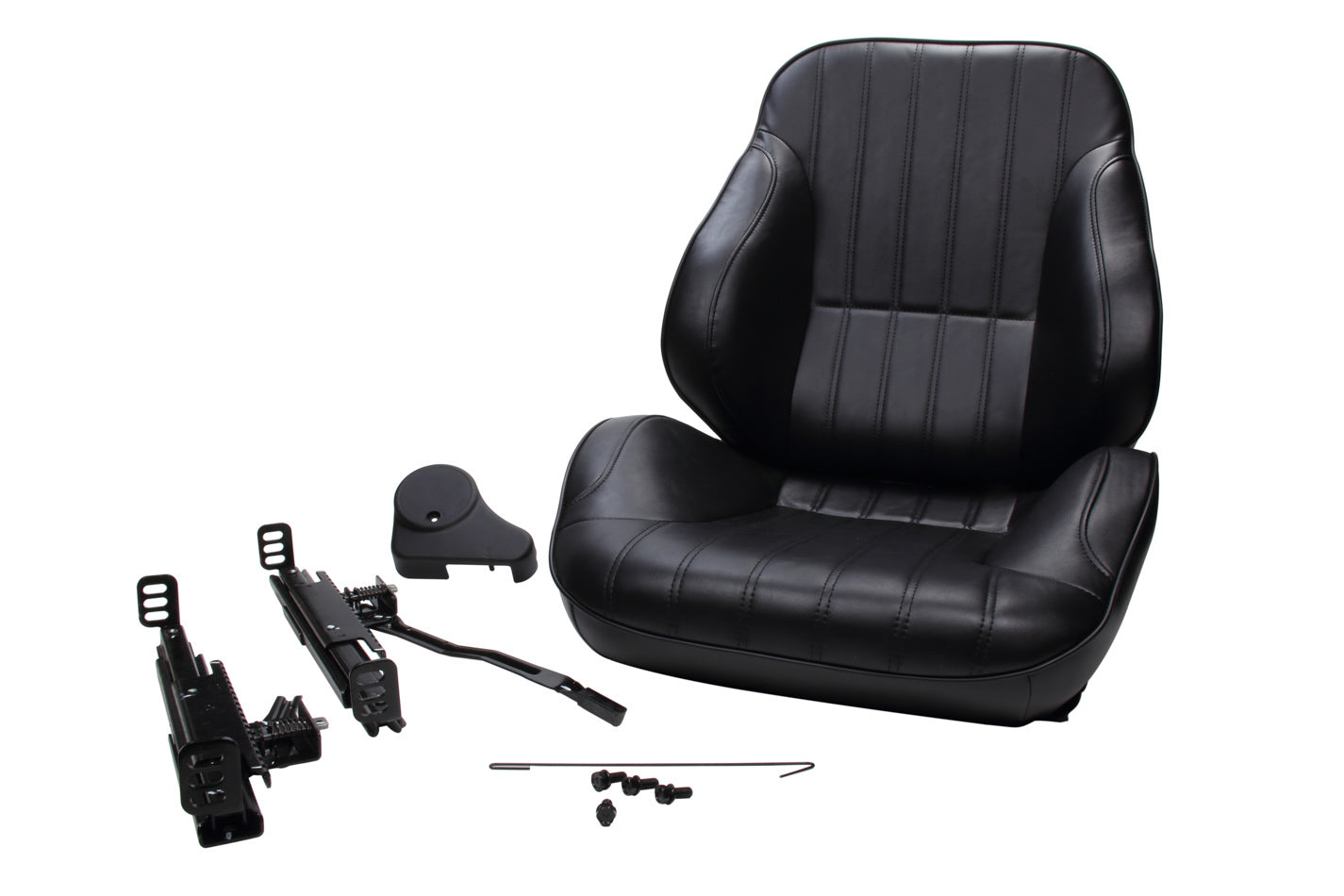 Scat Enterprises Rally Low Back Seat - RH - Black Vinyl SCA80-1050-51R