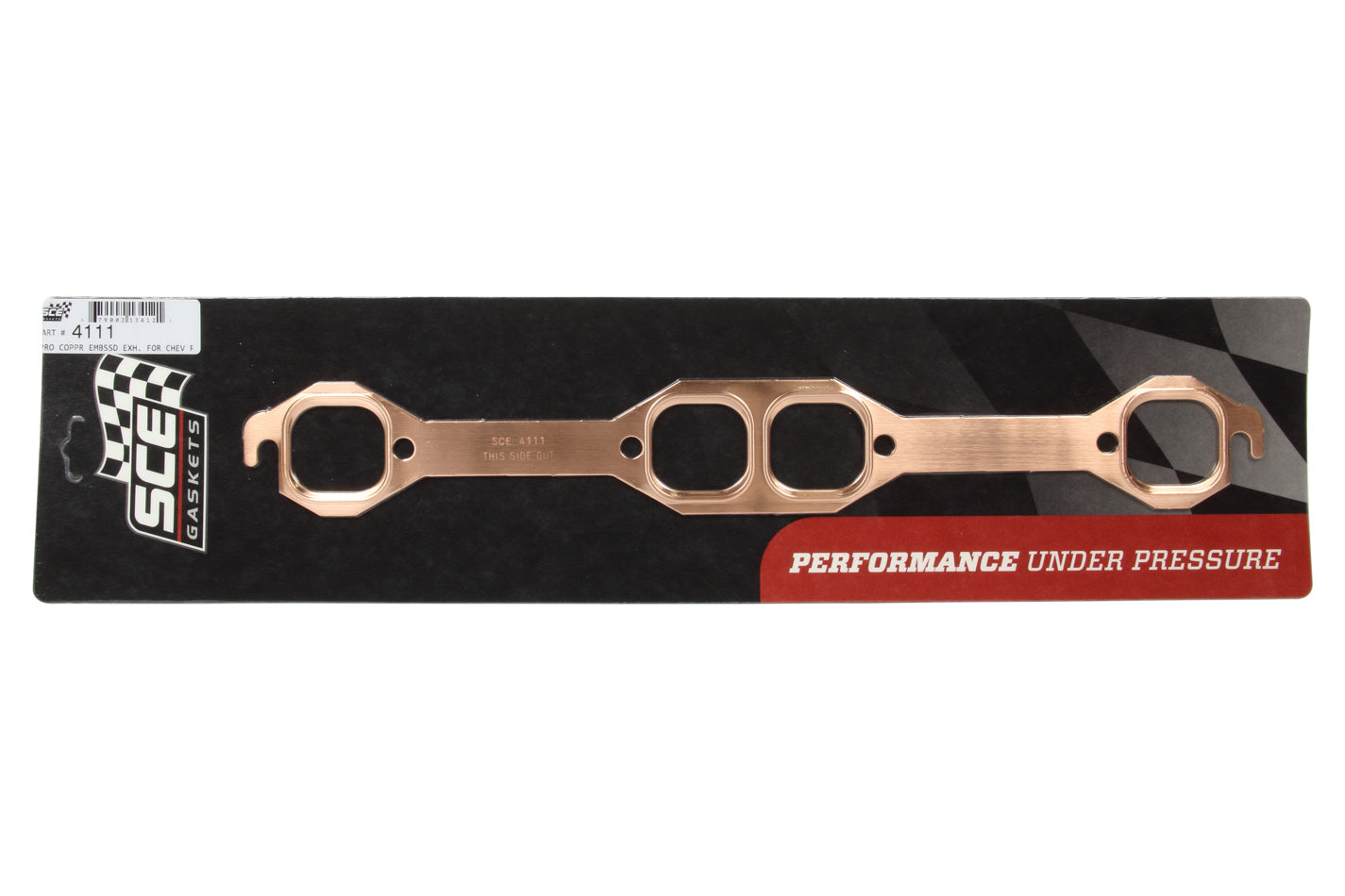 Sce Gaskets 18 Degree SBC Copper Embossed Exhaust Gasket SCE4111