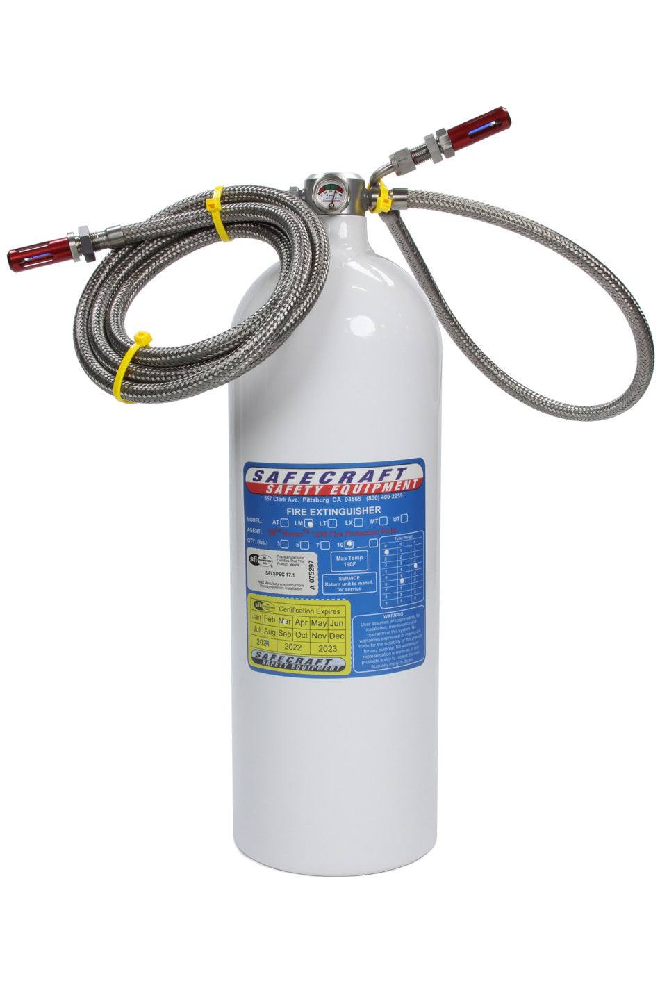 Safecraft Fire System 10lb Novec Automatic Onlys MPN SFCLM10JGG-21-85-B