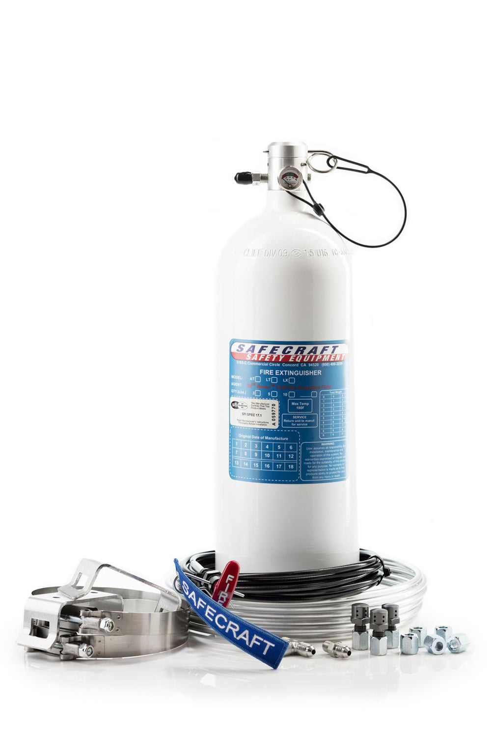 Safecraft 10 Lb Fire System Novec Pull Cable Drag Race MPN SFCLT10JAB