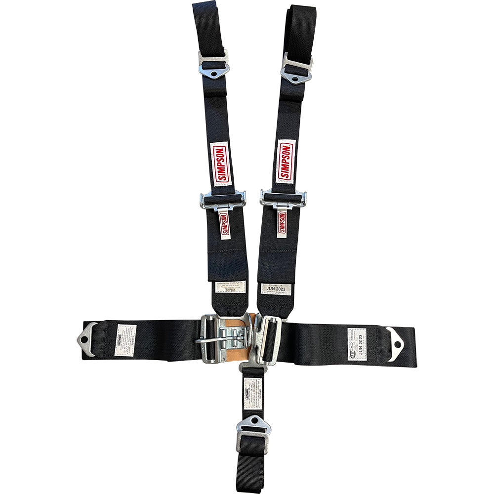 Simpson Safety 5-Pt Harness System HNR FX B/I P/D 62in Black SIM29073BKH