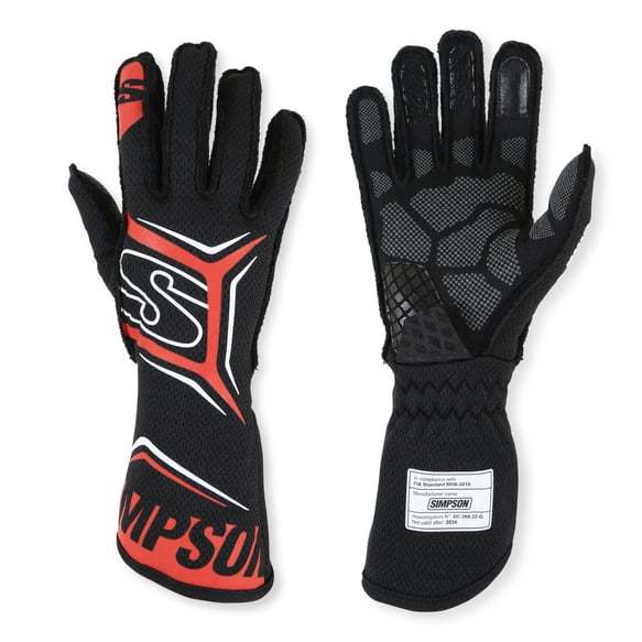 Simpson Safety Glove Magnata Large Black / Red SFI 3.5/5 MPN SIMMGLR