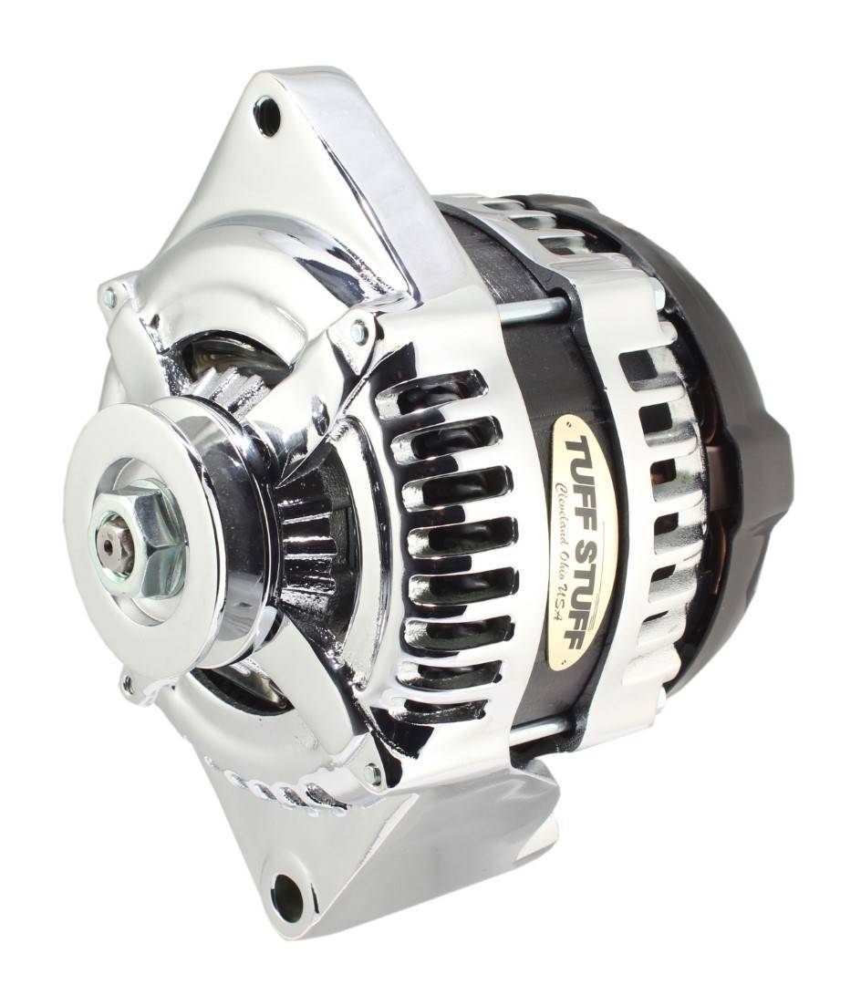 Tuff-Stuff 225 MAX AMP Alternator 1 Groove 1 Wire Chrome TFS8441C1G1W