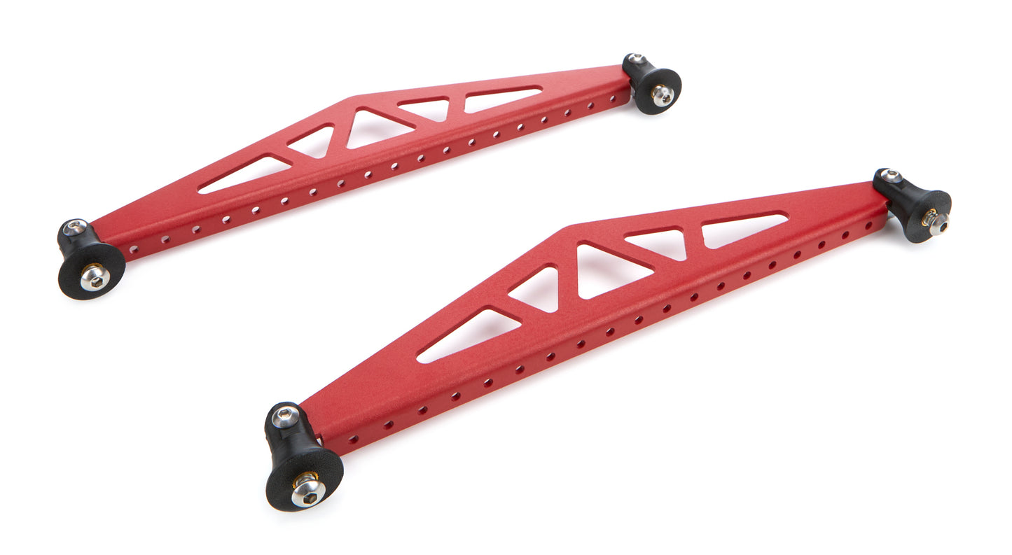 True Performance & Fabrication Spoiler Brace 10.5in Red Pair TPFDTR1302