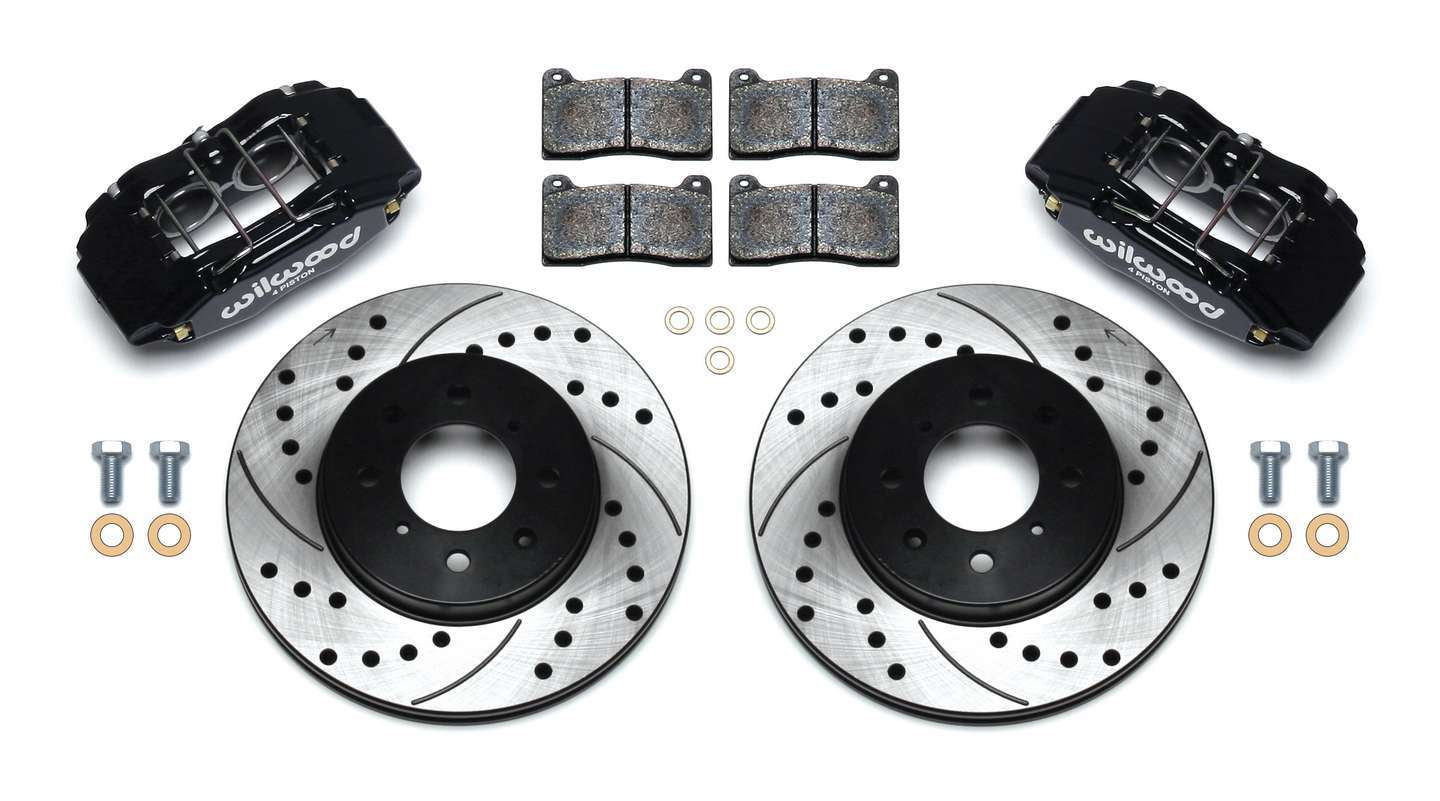 Wilwood Brake Kit Front Honda/Acura Blk Drilled MPN WIL140-12996-D For Honda Civic 1990-2013
