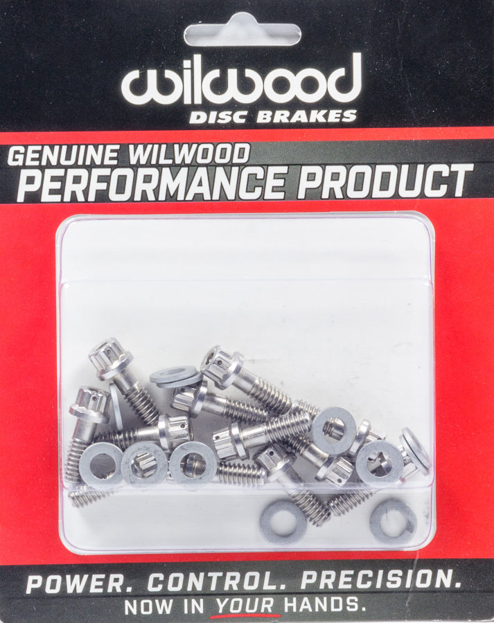Wilwood Rotor Bolt Kit Stainless Hat/Rotor Set of 12 MPN WIL230-8008