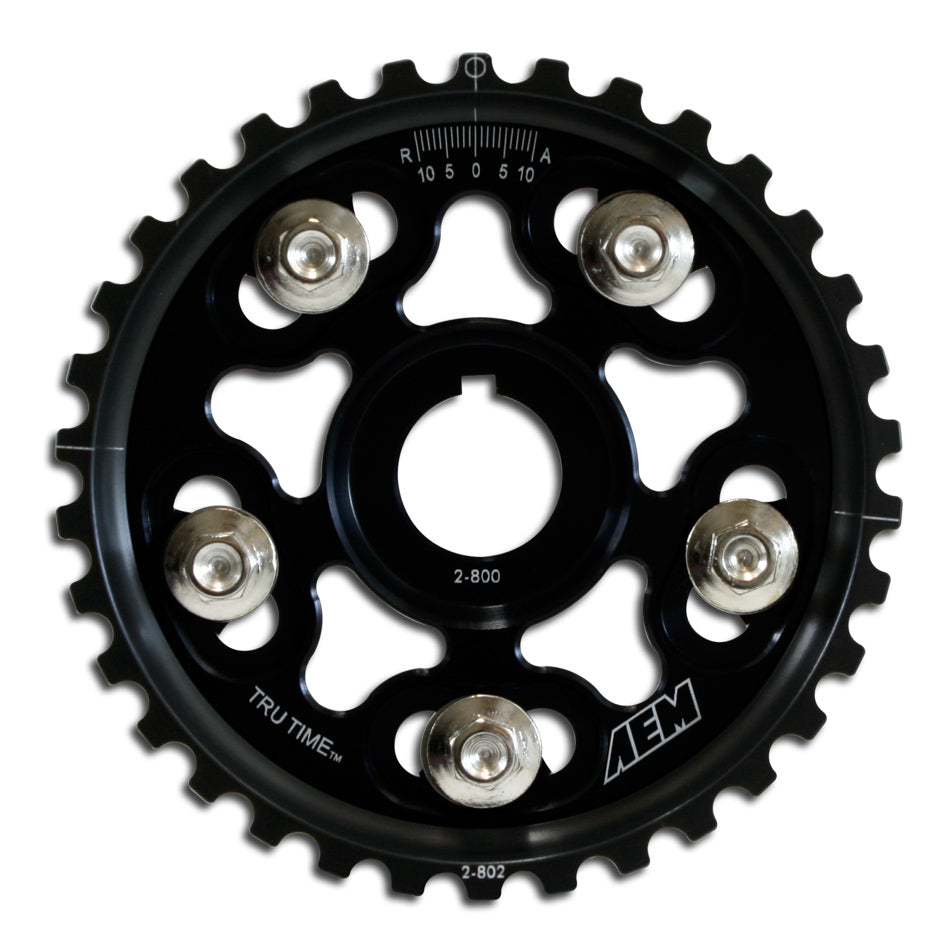 Aem Electronics Adjustable Cam Gear Black MPN AEM23-802BK For Honda