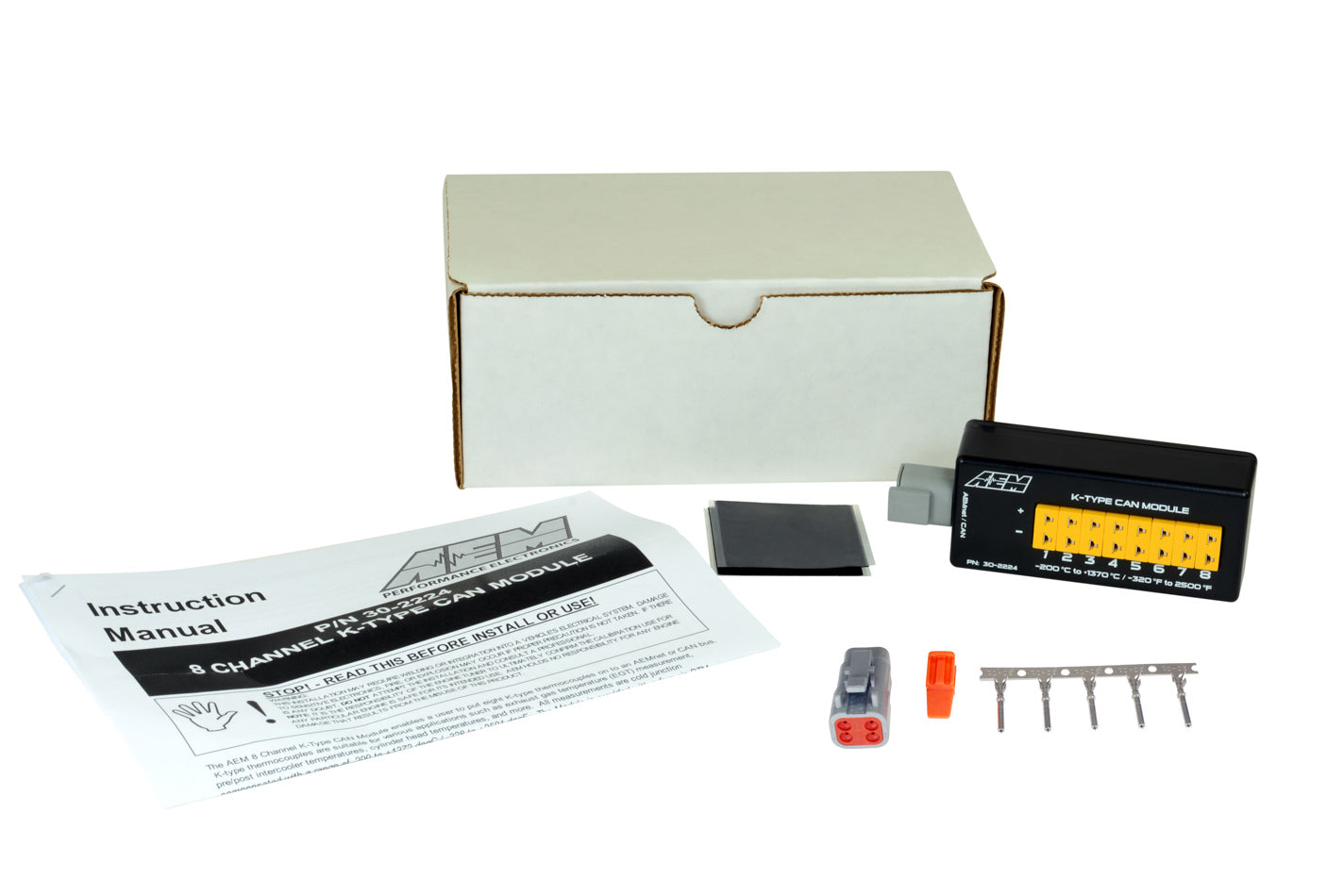 Aem Electronics 8-Channel K-Type Thermoc ouple EGT/Temp Sensor AEM30-2224