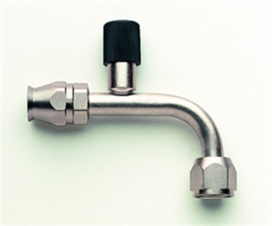 Aeroquip 90 Degree -10 A/C Fitting w/Charge Port AERFCE1834