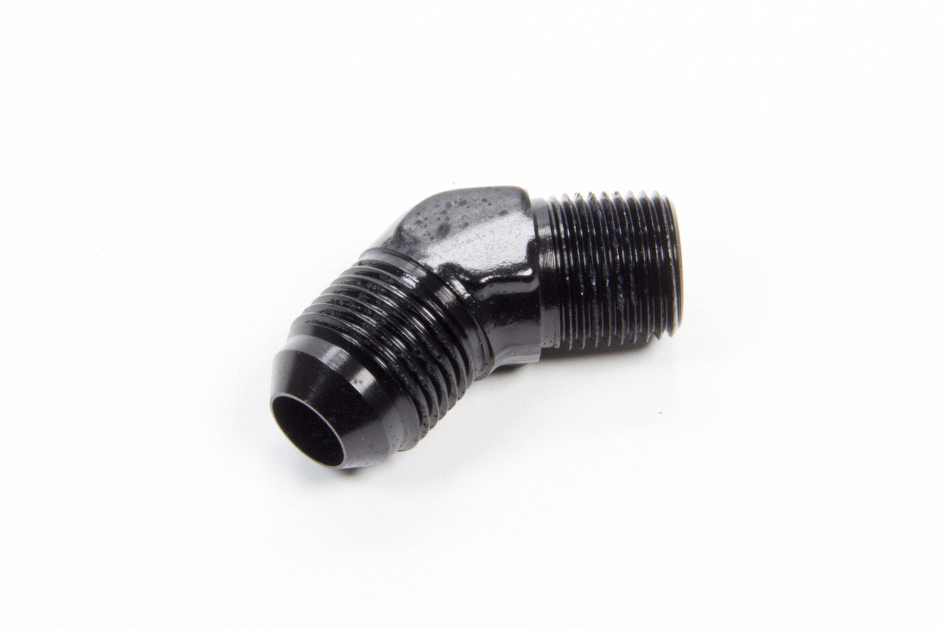 Aeroquip 45 Deg Alum #8 to 3/8npt Fitting Black AERFCM5023