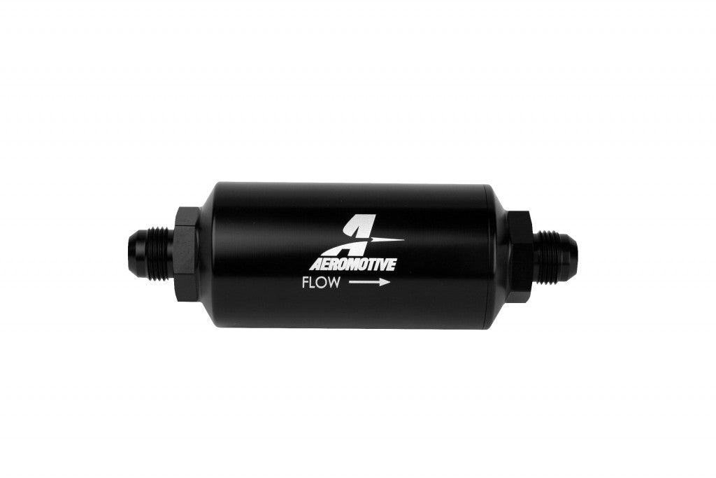 Aeromotive 8an Inline Fuel Filter 10 Micron 2in OD Black MPN AFS12375