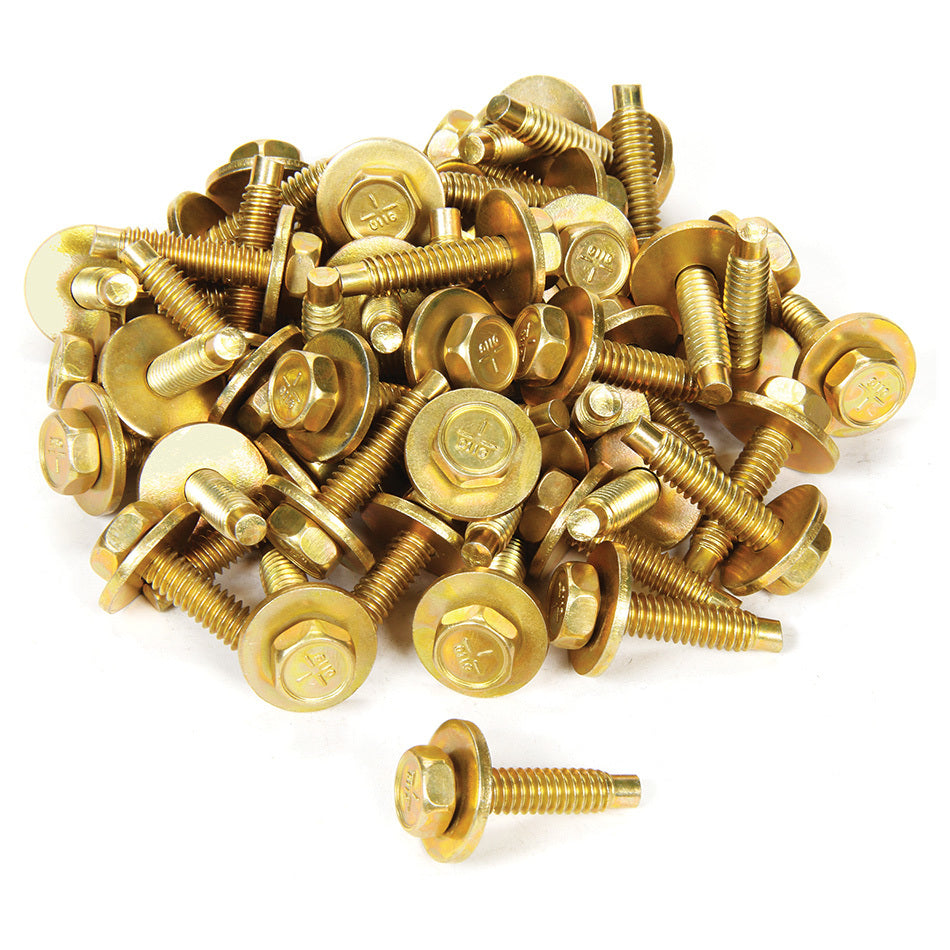 Allstar Performance Body Bolt 1-1/8in 50pk Gold MPN ALL16554-50