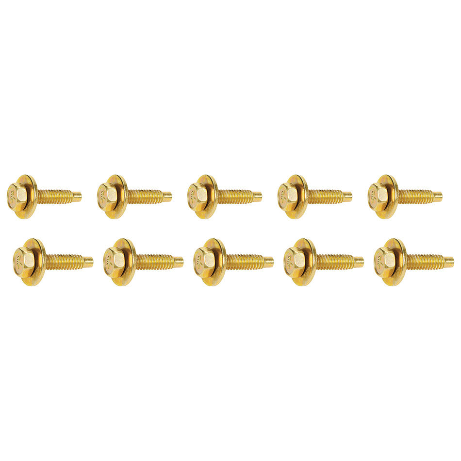Allstar Performance Body Bolt 1-1/8in 10pk Gold ALL16554