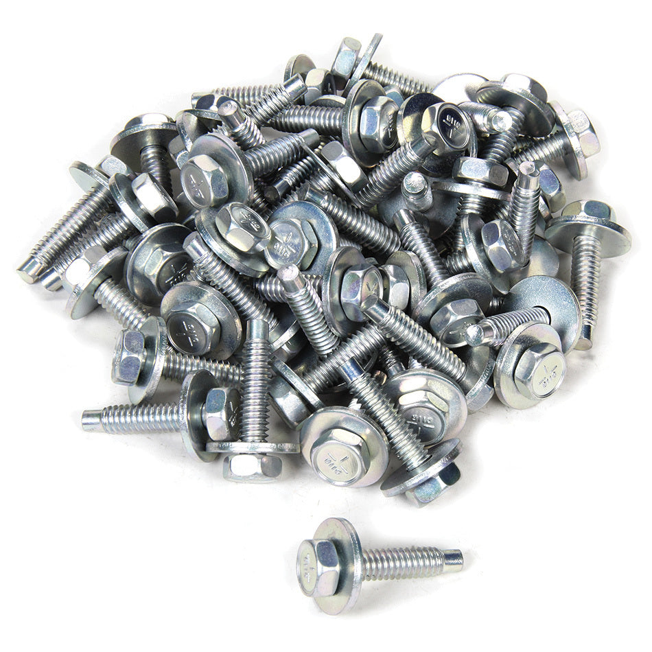 Allstar Performance Body Bolt 1-1/8in 50pk Silver ALL16555-50