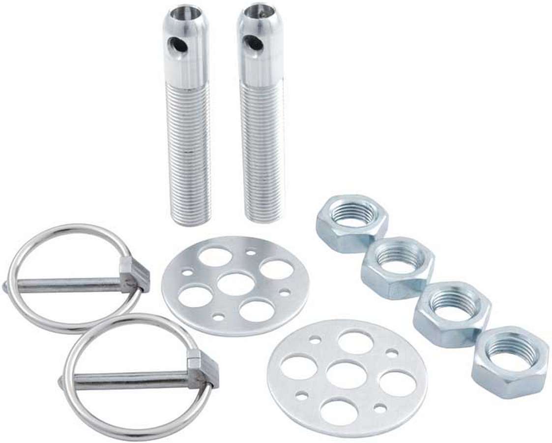 Allstar Performance LW Alum Hood Pin Kit 1/2in Silver ALL18476