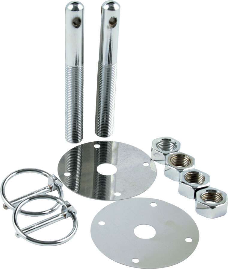 Allstar Performance Steel Hood Pin Kit w/ 3/16in Flip-Over Clips ALL18512