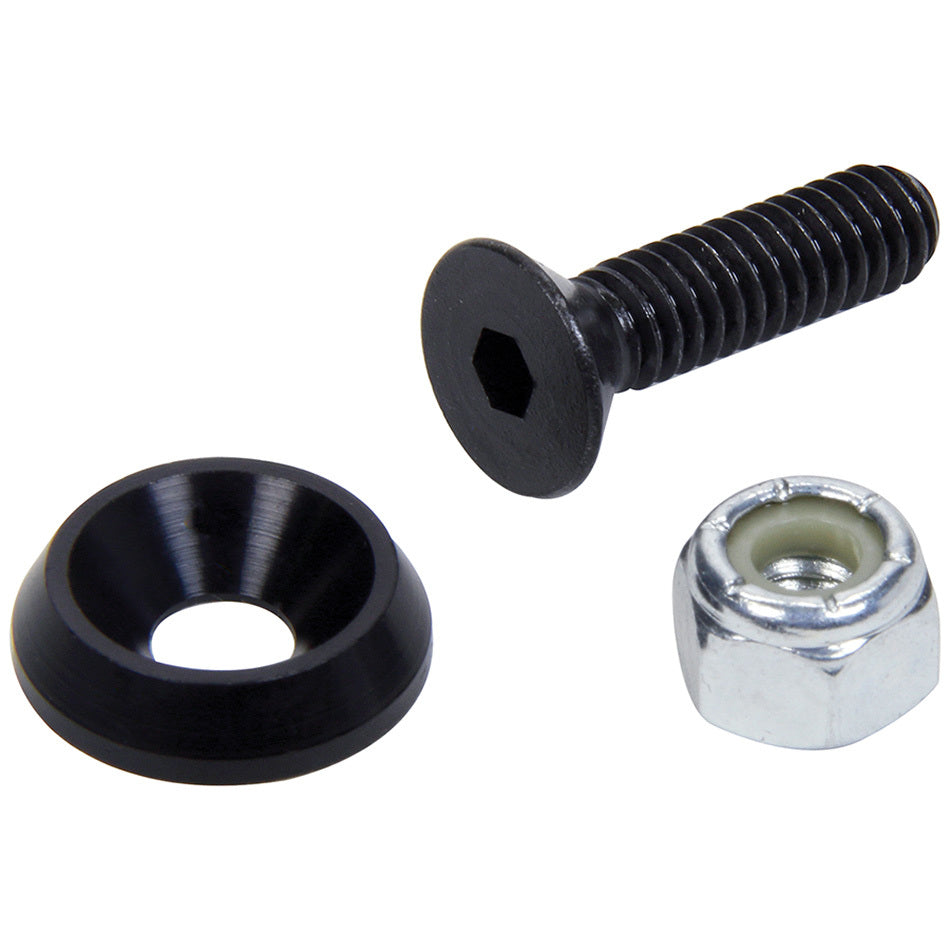 Allstar Performance Countersunk Bolts 1/4in w/ 3/4in Washer Blk 10pk MPN ALL18629