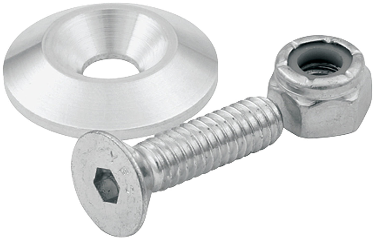 Allstar Performance Countersunk Bolts #10 w/1in Washer 10pk ALL18630