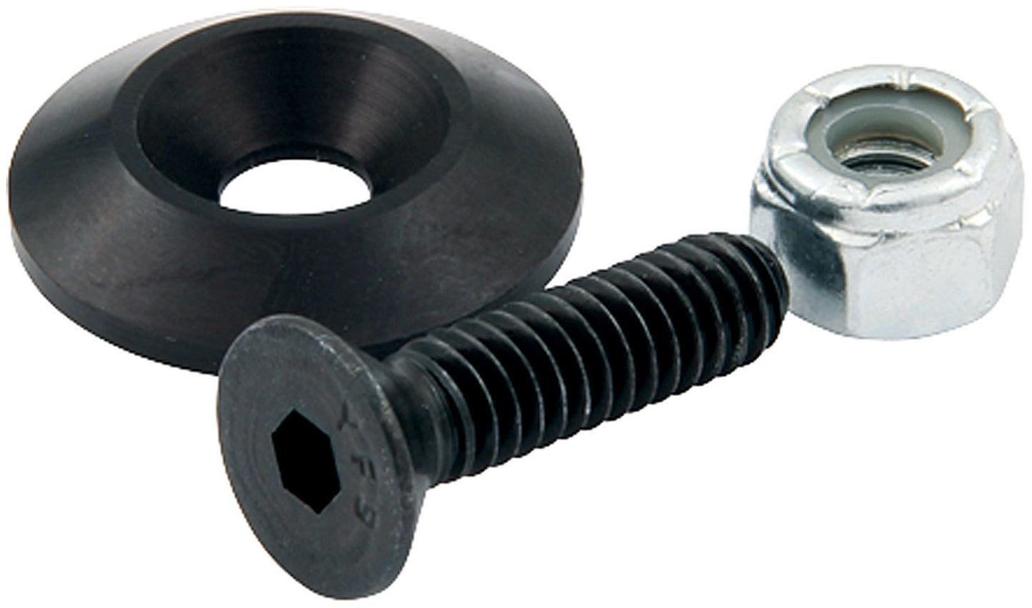 Allstar Performance Countersunk Bolts 1/4in w/1.25in Washer Blk 50pk MPN ALL18635-50