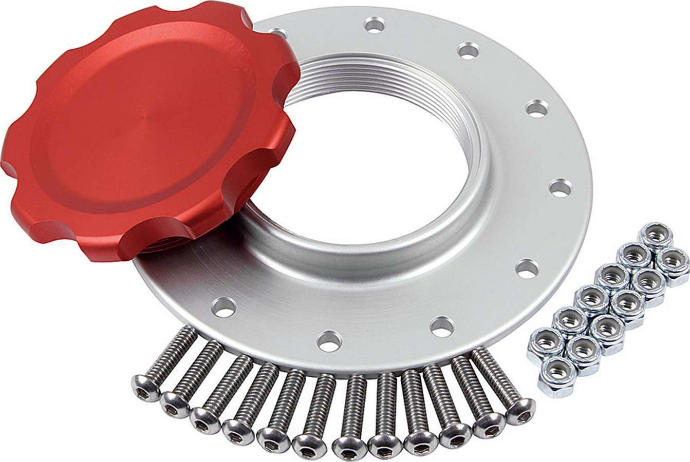 Allstar Performance Fuel Cell Cap and Bung RCI/JAZ 12-bolt Red MPN ALL40133