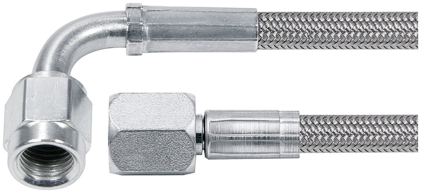 Allstar Performance 28in #4 Line -4 Str/-4 90 Deg Tube Style ALL46404-28