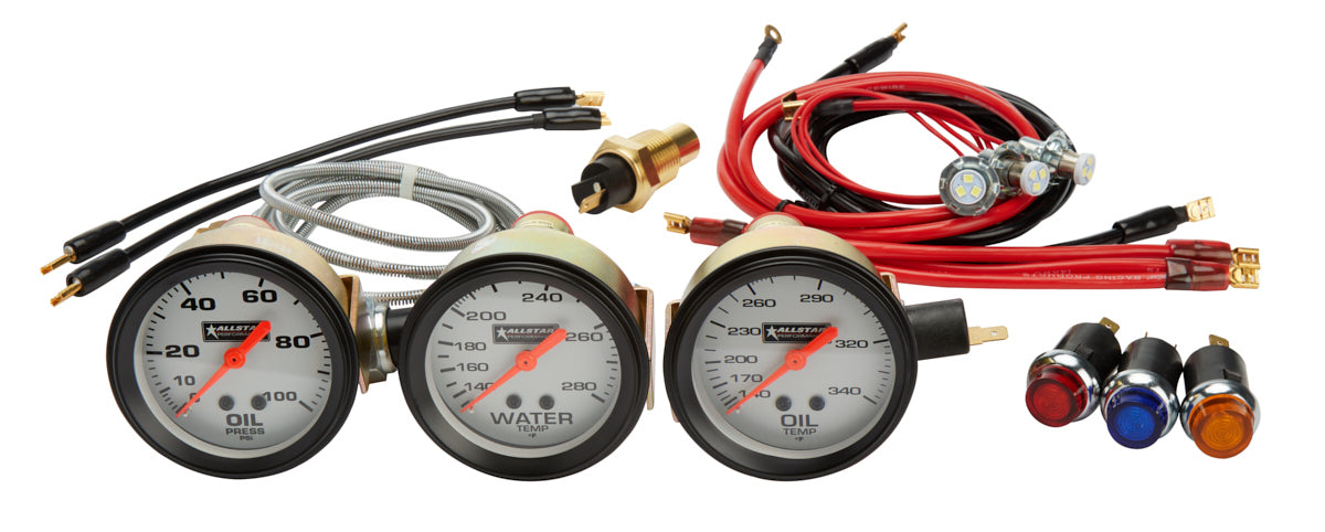 Allstar Performance 3 Gauge Kit OP/WT/OT MPN ALL80081