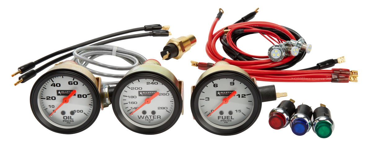 Allstar Performance 3 Gauge Kit OP/WT/FP MPN ALL80082