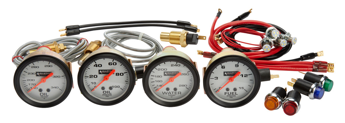 Allstar Performance 4 Gauge Kit OP/WT/OT/FP MPN ALL80083