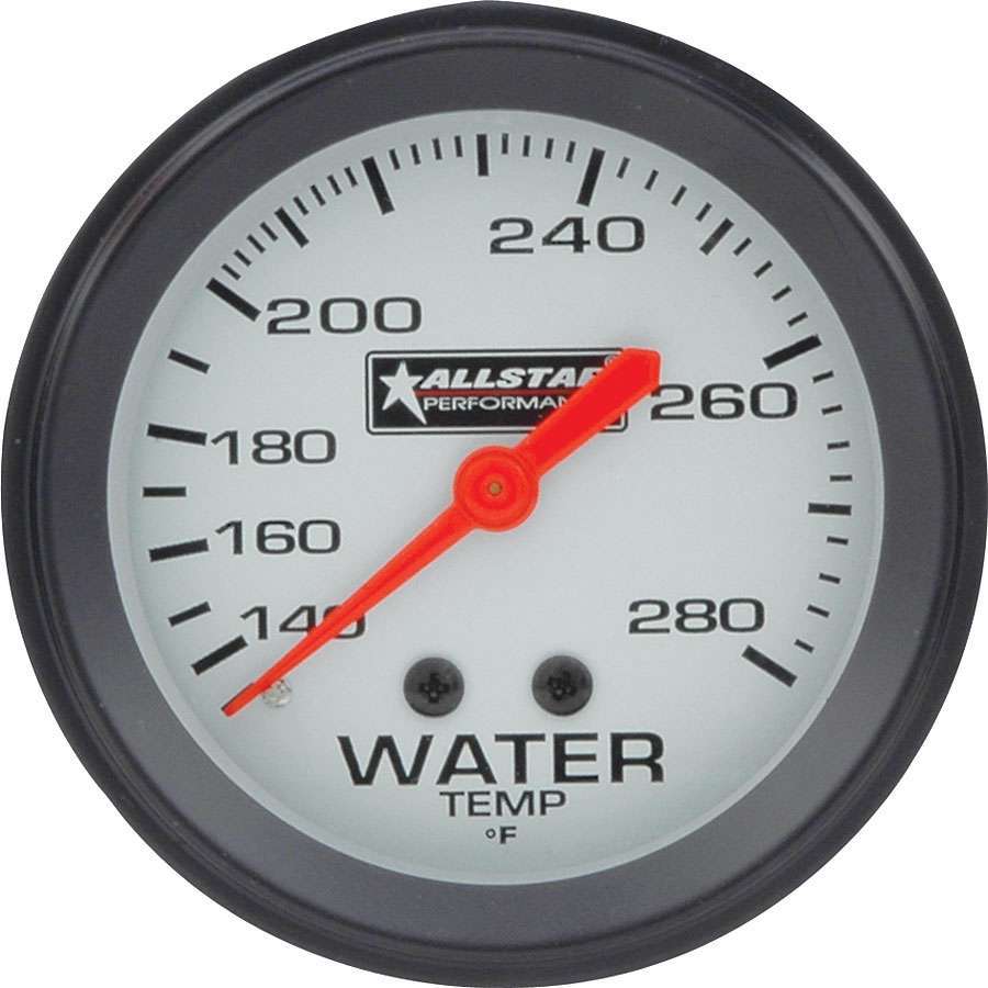 Allstar Performance Water Temp Gauge 140-280F 2-5/8in MPN ALL80096