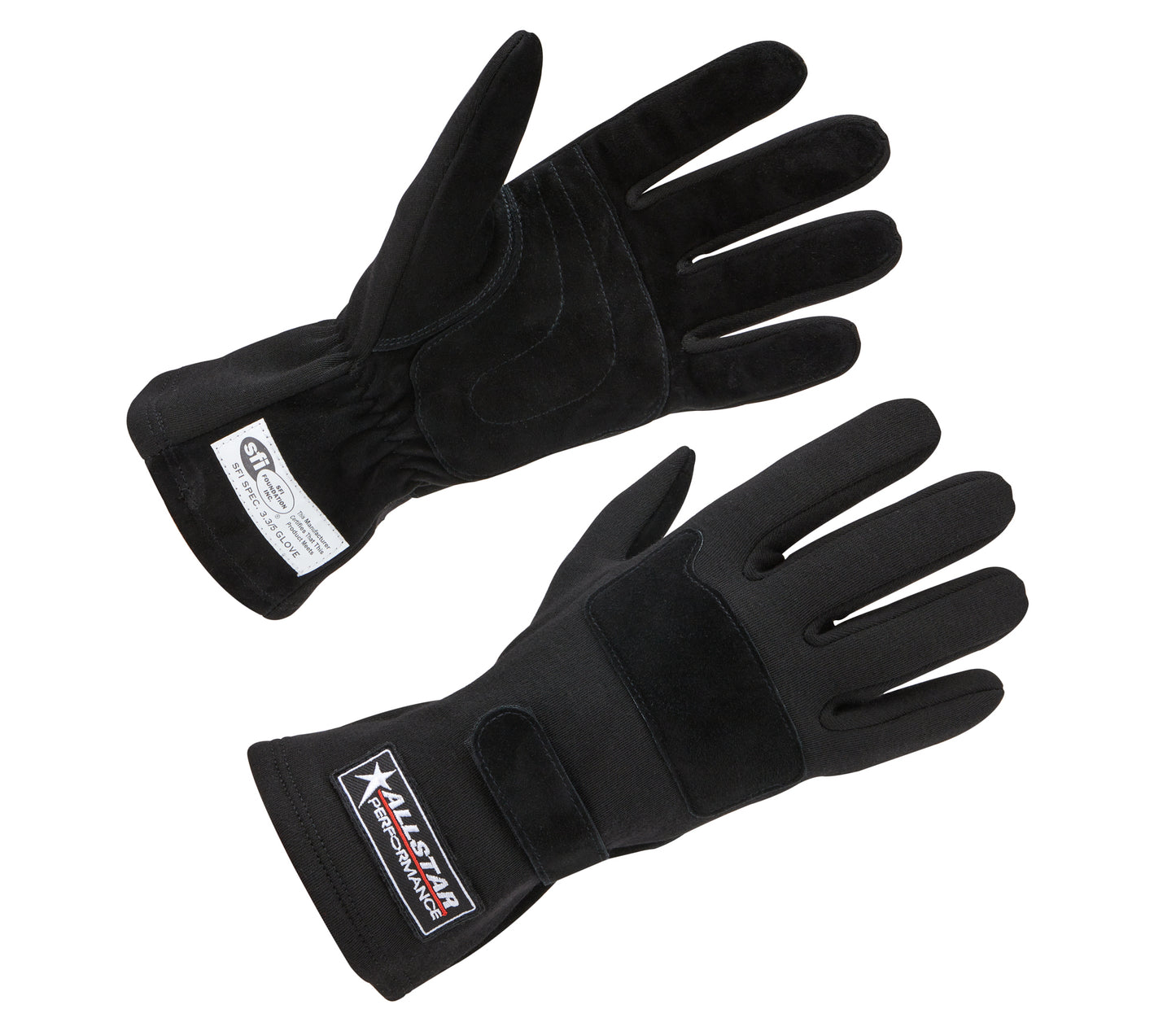 Allstar Performance Driving Gloves SFI 3.3/5 D/L Black Large MPN ALL915014