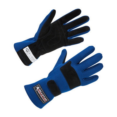 Allstar Performance Driving Gloves SFI 3.3/5 D/L Blue X-Large MPN ALL915025